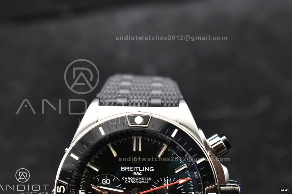 Dial Best 44mm Edition Green On B01 BLSF Robber Chronomat Bracelet 1:1 SS A7750 0113